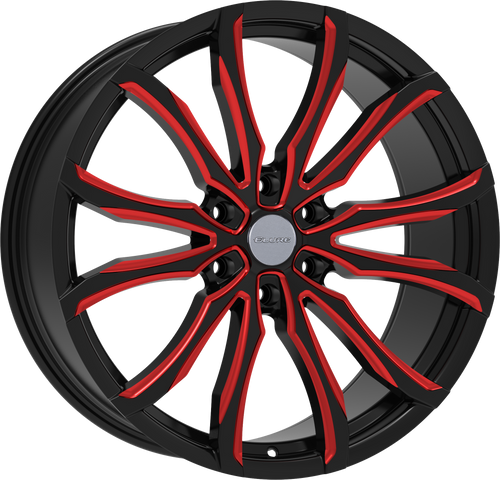 ELURE 52 6X139.7 22x9.5 +24 BLACK RED MILLED