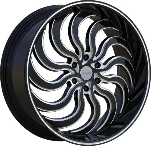 ELURE 57 6x135 24x9.5 +30 BLACK AND MILLED