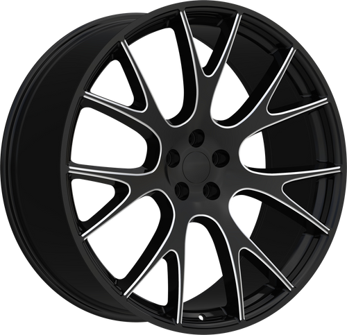 REPLICA 218 5X115 20x9 +15 BLACK AND MILLED
