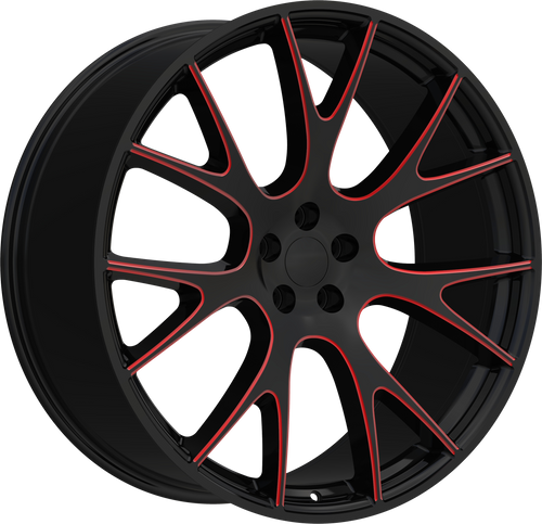 REPLICA 218 5X115 20x9 +15 BLACK RED MILLED