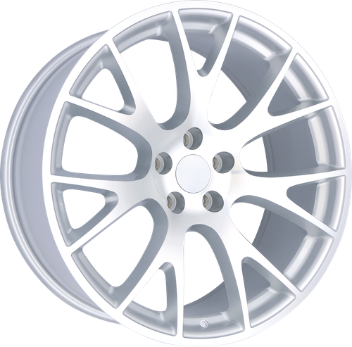 REPLICA 218 5X115 20x9 +15 SILVER MACHINED