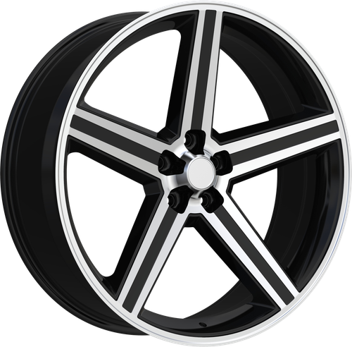 REPLICA 248 5X120 22x9.5 +10 BLACK MACHINED