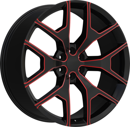 REPLICA 288 6X139.7 26x10 +25 BLACK RED MILLED
