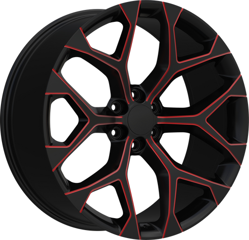 REPLICA 348 6X139.7 24x10 +30 BLACK AND RED MILLED