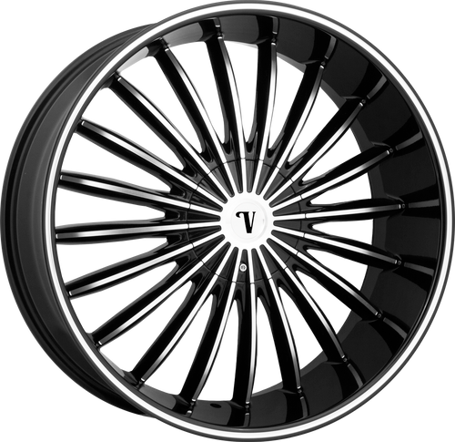 VELOCITY 11 5X115/5X120 24x9.5 +13 BLACK MACHINED