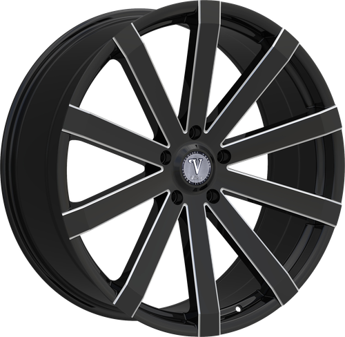 VELOCITY 12 5X114.3 20x8.5 +35 BLACK AND MILLED