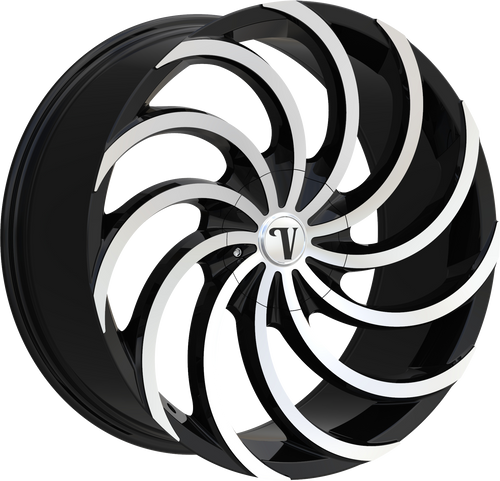 VELOCITY 21 5X115/5X120 22x9.5 +13 BLACK MACHINED