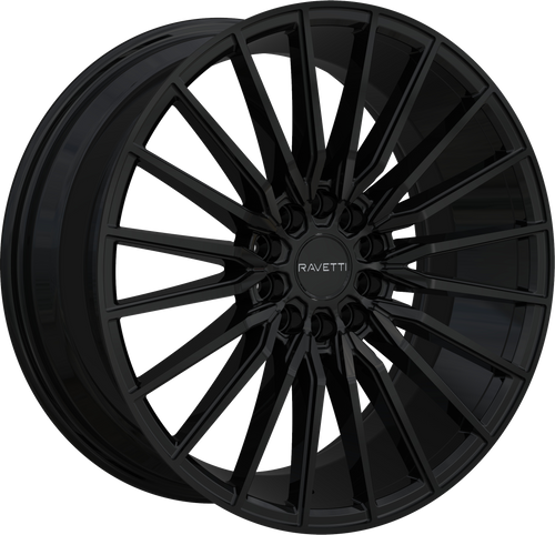 RAVETTI M18 5X112/5X114.3 18x8 +38 GLOSS BLACK