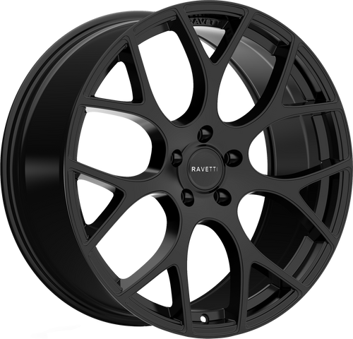 RAVETTI M8 5X112 18x8 +38 FULL SATIN BLACK