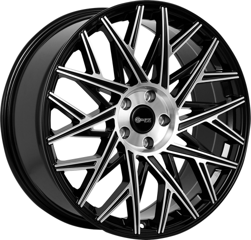 ECLIPSE 101 5X114.3 20x8.5 +38 GLOSS BLACK MACHINED FACE
