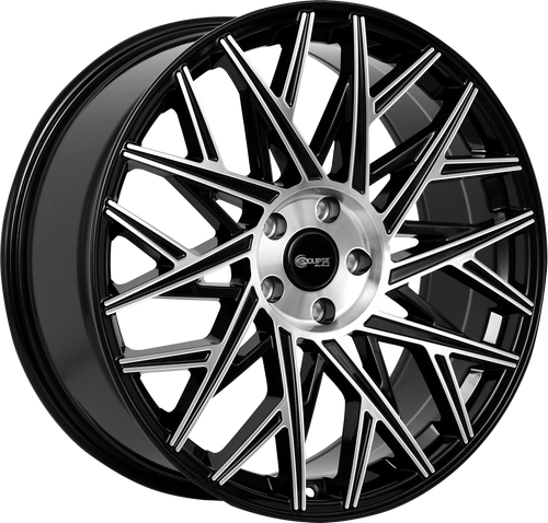 ECLIPSE 101 5X120 20x8.5 +38 GLOSS BLACK MACHINED FACE