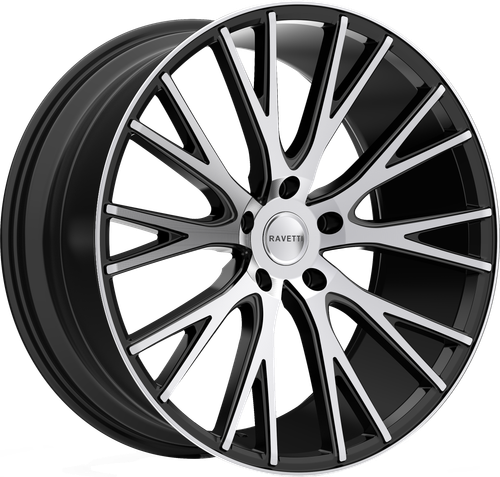 RAVETTI M12 5X120 20x8.5 +32 SATIN BLACK MACHINED
