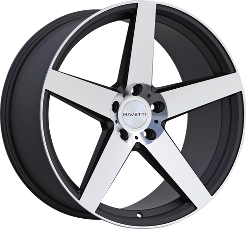 RAVETTI M13 5X114.3 20x8.5 +38 SATIN BLACK MACHINED