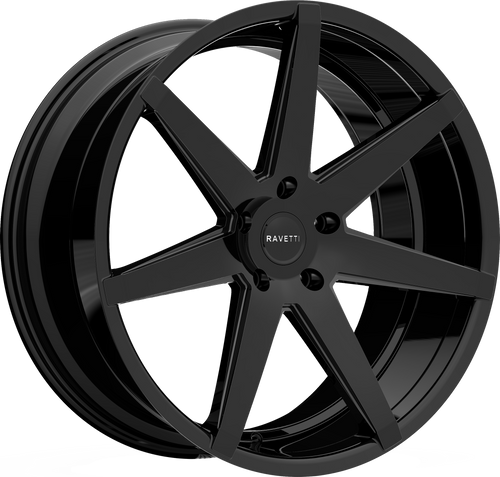 RAVETTI M7 5X120 20x8.5 +38 FULL GLOSS BLACK