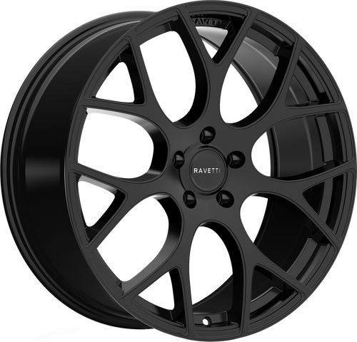RAVETTI M8 5X114.3 20x8.5 +38 FULL SATIN BLACK