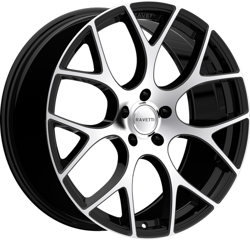 RAVETTI M8 5X120 20x8.5 +38 BLACK MACHINED