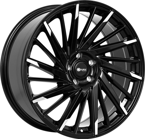ECLIPSE 105 5X120 20x8.5 +38 GLOSS BLACK MILLED TIPS