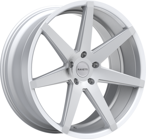 RAVETTI M7 5X112 20x10 +45 SILVER BRUSHED