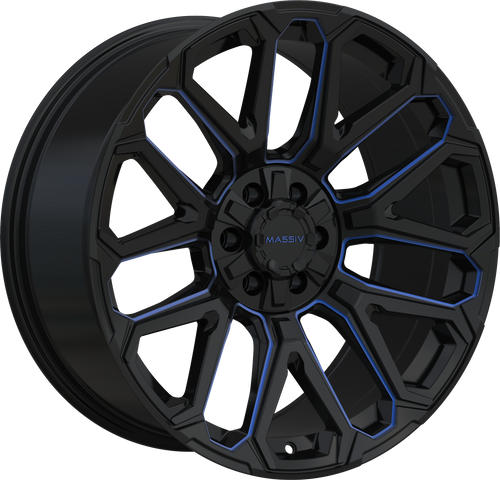 MASSIV OFF-ROAD OR5 5X127/5X139.7 20x9 -12 BLACK AND  BLUE MILLED