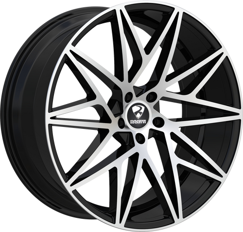 RAVETTI M5 5X114.3 22x8.5 +38 BLACK MACHINED