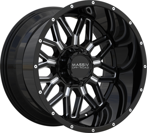 MASSIV OFF-ROAD OR1 6X135/6X139.7 20x10 -24 BLACK AND MILLED
