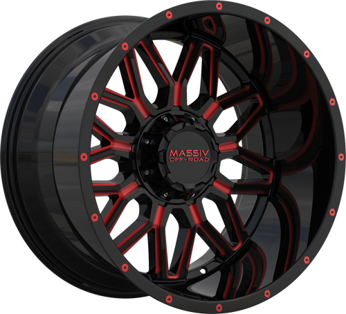 MASSIV OFF-ROAD OR1 5X127/5X139.7 20x10 -18 BLACK RED MILLED
