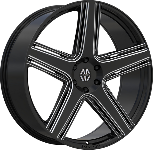 MASSIV 926 5X115 22x9 +15 BLACK MACHINED