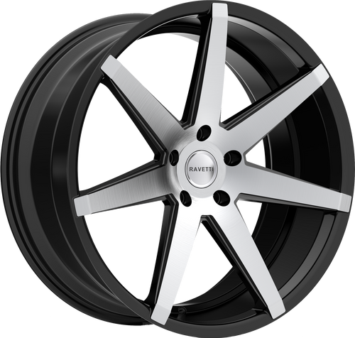 RAVETTI M7 5X120 22x10 +32 SATIN BLACK MACHINED