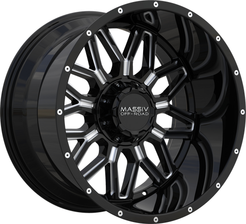MASSIV OFF-ROAD OR1 6X135/6X139.7 20x12 -44 BLACK AND MILLED