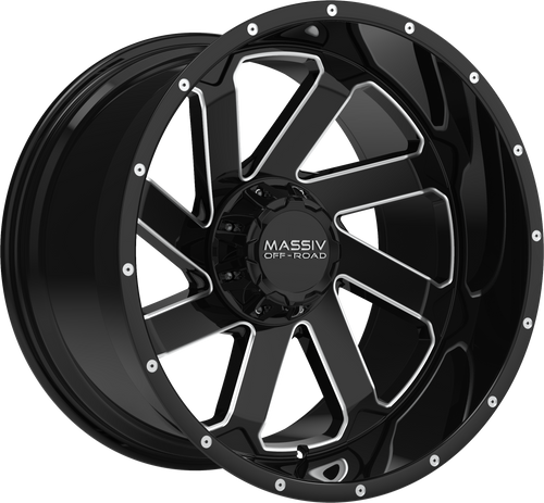 MASSIV OFF-ROAD OR4 6X135/6X139.7 20x12 -44 BLACK AND MILLED
