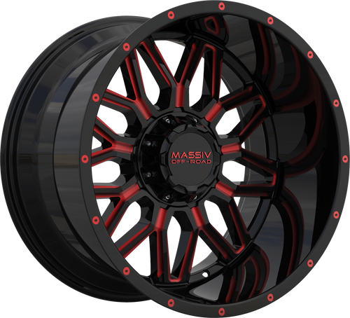 MASSIV OFF-ROAD OR1 5X127/5X139.7 22x10 -18 BLACK RED MILLED