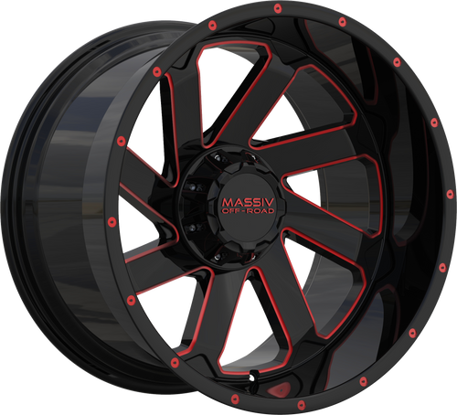 MASSIV OFF-ROAD OR4 5X127/5X139.7 22x10 -18 BLACK RED MILLED