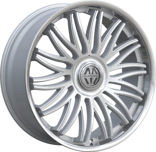 MASSIV 928 5X114.3/5X120 24x9 +40 SILVER BRUSHED STAINLESS LIP