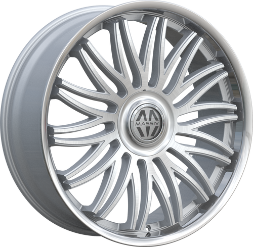 MASSIV 928 5X115/5X120 24x9 +15 SILVER BRUSHED STAINLESS LIP