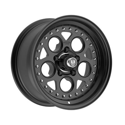 Center Line Rev 2.0 5X120.65 15x7 -6 Satin Black Center with Satin Black Step Lip