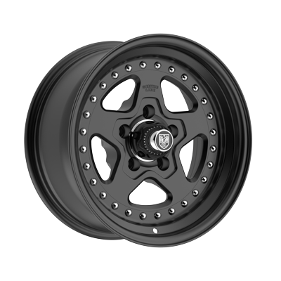Center Line Telstar 2.0 5X114.3 15x7 -6 Satin Black Center with Satin Black Step Lip