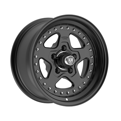 Center Line Telstar 2.0 5X120.65 15x7 -6 Satin Black Center with Satin Black Step Lip