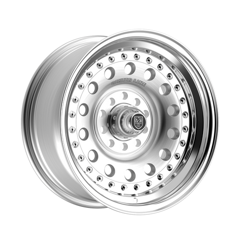 Center Line Pro Stock 5X114.3/5X120.65 15x7 -6 Brushed Center with Polished Step Lip