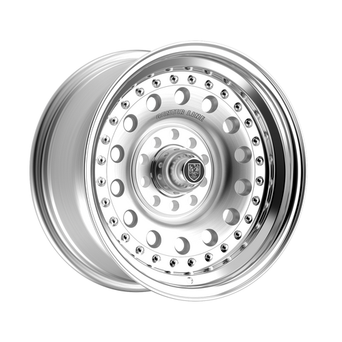 Center Line Pro Stock 5X114.3/5X120.65 15x8 +0 Brushed Center with Polished Step Lip