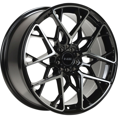 Ns Wheels NS1807 5x100/5x114.3 18x8 +35 GLOSS BLACK MACHINED