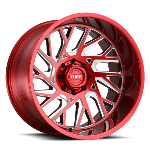 Tuff T4B 5x127 26x14 -72 CANDY RED W/ MILLED SPOKE