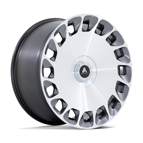 Asanti Black 045 5x112/5x120 24x10 +35 GLOSS PLATINUM BRIGHT MACH FC