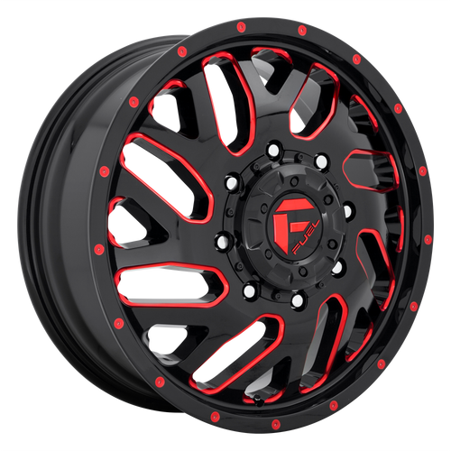 Fuel UTV 656 4x137 22x7 +13 GLOSS BLACK W/ RED TINT