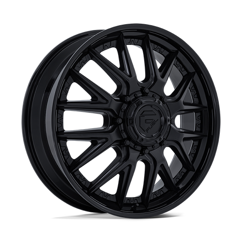 Fuel 1PC 406 8x200 20x8.25 +105 MATTE BLACK W/ GLOSS BLACK LIP