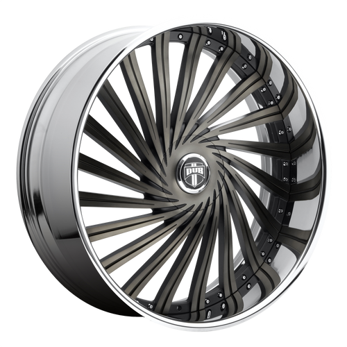 DUB 1PC 241 5x114.3 28x10 +5 MATTE BLACK DOUBLE DARK TINT