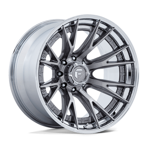 Fuel 1PC 402 8x165.1 20x10 -18 PLATINUM W/ CHROME LIP