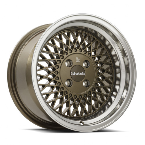 Klutch SL1 4x100 15x8.5 +17 Bronze Machined Lip - Threepieceus