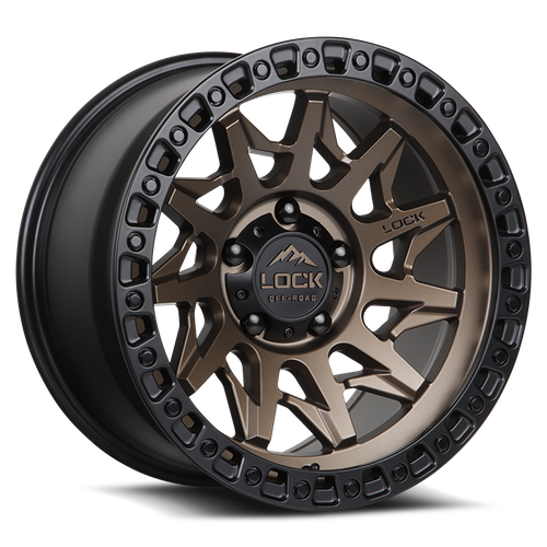 LOCK OFFROAD LUNATIC 8x165.1 20x9 +1 Matte Bronze W Matte Black Ring