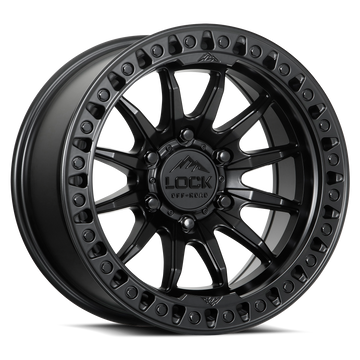 LOCK OFFROAD TRAIL 5x127 17x9 +12 Matte Black W Matte Black Ring