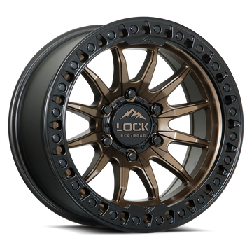 LOCK OFFROAD TRAIL 6x139.7 17x9 +12 Matte Bronze W Matte Black Ring